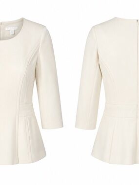BOSS Cream Round-Neck Top